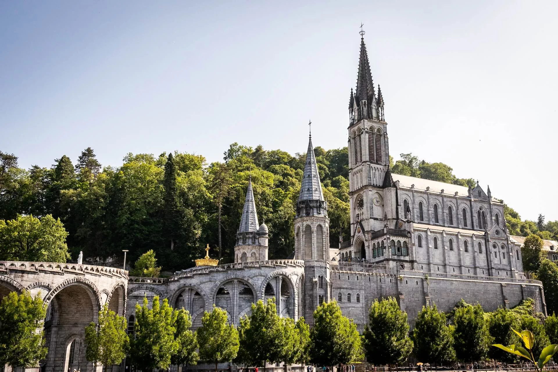 The Basilica of the Immaculate Conception in Lourdes, France